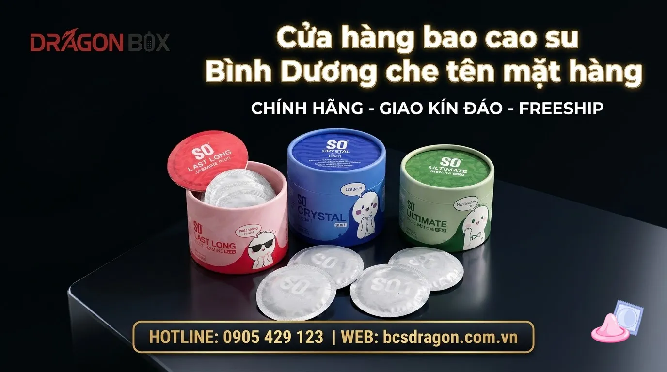 Cửa hàng bao cao su Bình Dương che tên mặt hàng